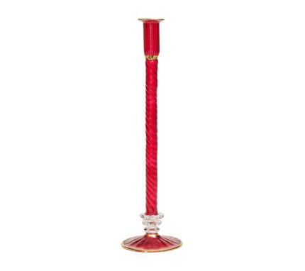 Snevayig Braid Candle Holder in Ruby