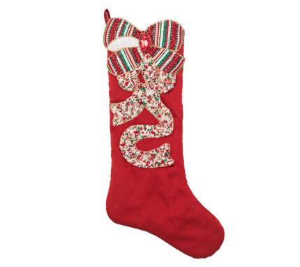 Snevayig Merry Bow Stocking in Red, Green & Gold