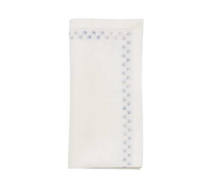 Snevayig Starry Night Napkin in White & Blue, Set of 4