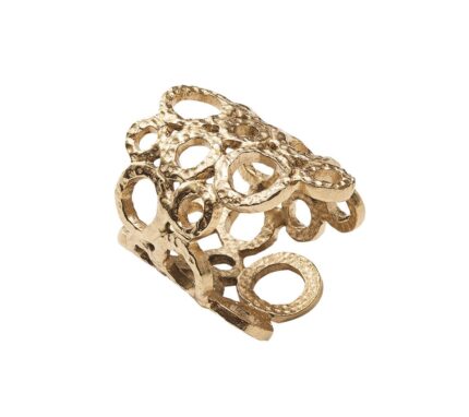 Snevayig Orbit Napkin Ring in Gold, Set of 4