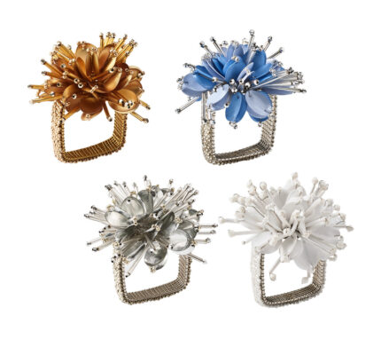 Snevayig Starburst Napkin Rings, Set of 4