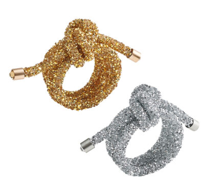 Snevayig Glam Knot Napkin Rings, Set of 4