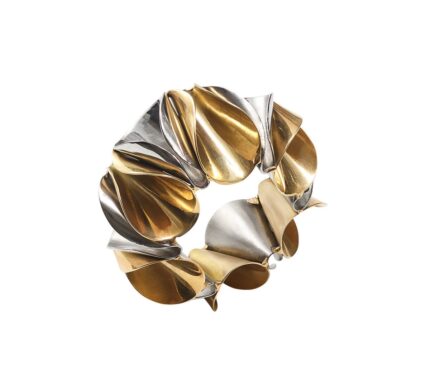 Snevayig Enigma Napkin Ring in Gold & Silver, Set of 4