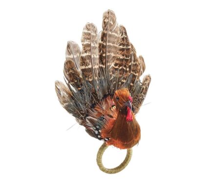 Snevayig Gobble Napkin Ring in Multi, Set of 4